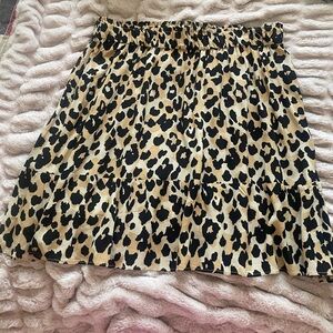 NWT loft leopard skirt